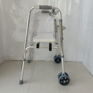 Walking Aid Aluminum Alloy <b>Folding</b> <b>Walker</b> Non Slip With Wheels For Elderly Rehabilitation Support - Product Image 2