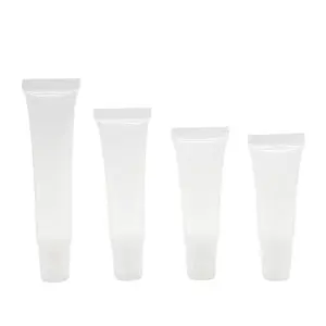 5 pièces 10ml tubes de brillant à lèvres vides baume crème solaire crème claire contenants cosmétiques presser bouteille de distribution outils de maquillage