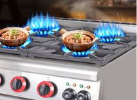 Commercial rationnel combi quatre 4 feux gaz électrique cuisine four cuisinière cuisinière avec four et grill pour la cuisson