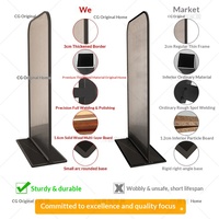 Cloison mobile moderne et simple en verre teinté pour bureau, hôtel, entrée, mur de fond pour diffusion en direct, sans défauts esthétiques