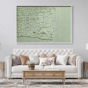 Peinture à l'huile sur toile, grande œuvre d'art abstraite murale, faite à la main, encadrée, style Wabi Sabi, décoration moderne de luxe pour l'intérieur de la maison - Product Image 5