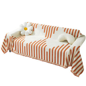 Fashionshine - Funda de Sofá de Chenilla con Estampado de Rayas, Tipo Almohadilla, Lavable a Máquina, en Negro, Naranja, Gris, Marrón y Verde - Product Image 2