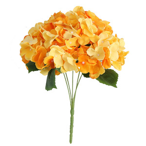 Bouquet d'hortensias Ruilisi, 5 têtes, fleurs en soie rose pour la décoration de la maison et des mariages - Product Image 5
