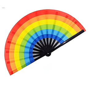 Éventails pliants en bambou personnalisés de grande taille pour festivals, raves, spectacles de danse, mariages et cadeaux – Vente en gros - Product Image 3