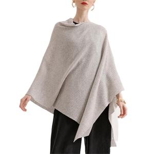 नई ट्रेंडी हल्के सुपरफाइन मल्टी-वे महिलाओं ने लक्जरी कश्मीरी पोंचो शॉल कैप स्कारफ - Product Image 1