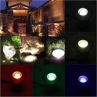 Lumière LED encastrée pour jardin, allée, escalier, extérieur, en aluminium moulé, IP67, RGB, DMX512, dimmable, avec télécommande par application, pour aménagement paysager