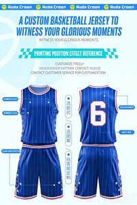 Maglia da Basket Americana Personalizzabile con il Tuo Numero, Alta Qualità, 100% Poliestere, Traspirante, Asciugatura Rapida, Design Senza Maniche - Product Image 6