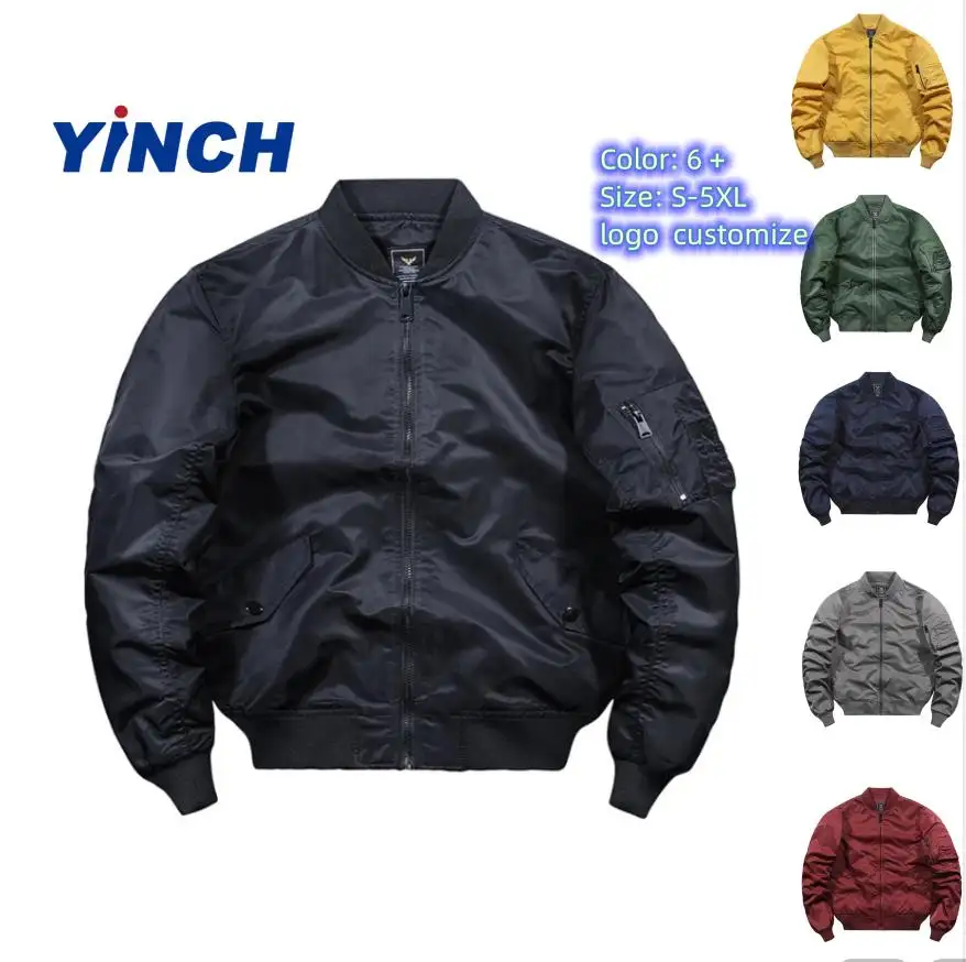 लेयेन 2024 फैशनेबल हॉट सेल उच्च गुणवत्ता वाली शीतकालीन कढ़ाई जैकेट कस्टम पुरुषों की बॉम्बर जैकेट