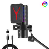 Set Microfono a Condensatore Professionale per Computer con Braccio e Filtro, Cancellazione del Rumore, Portatile, Cardioide GM7S 20Hz-20kHz per Gaming