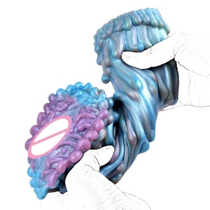 GEEBA 17*11*22CM Masturbador Masculino de Silicona con Diseño de Crisantemo de Terciopelo, Juguetes Sexuales Eróticos, Estimulador Masculino de Fantasía Colorido - Product Image 6