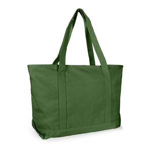 Sacs fourre-tout en toile robustes à fermeture éclair, roses et verts, réutilisables, écologiques, vente en gros d'usine, à bandoulière unique - Product Image 2