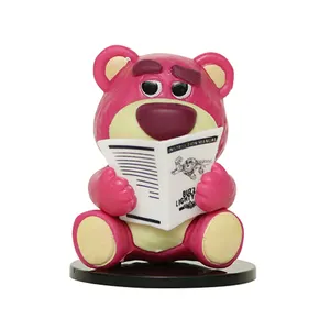 Bonecos de ação personalizados com desenho novo, bonecos fofos de desenho animado, modelo de anime, conjunto de 6 peças, urso de morango, brinquedo para decoração de presente infantil