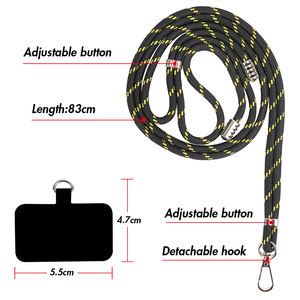 Bandoulière de téléphone réglable en nylon personnalisé avec carte d'étiquette d'ancrage de remplacement lanière de téléphone universelle anti-perte - Product Image 3