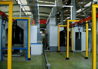 Sistem Penyemprotan Robot Jalur Produksi Pelapisan Industri Otomatis, Sistem Pengecatan Serbaguna Cat & Bubuk, Jalur Perakitan Pengecatan