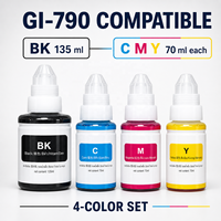 Botol Isi Ulang Tinta Kompatibel GI-790 untuk Printer Canon PIXMA G1000 G2000 G3000 G4000 G3010 G4010