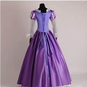 Vestido de Princesa de Satén para Cosplay de Adultos, Vestidos de Fiesta Elegantes para Chicas, Incluye Disfraces de Rapunzel, Bella, Blancanieves, Jazmín, Anna y <span class=keywords><strong>Bruja</strong></span> - Product Image 2