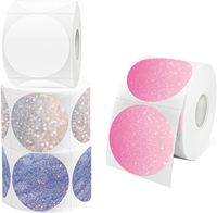 Rouleau de 500 autocollants ronds adhésifs imperméables de 2,5 cm pour étiquettes de tri, points de couleur, étiquettes vierges pour loisirs créatifs et scellage