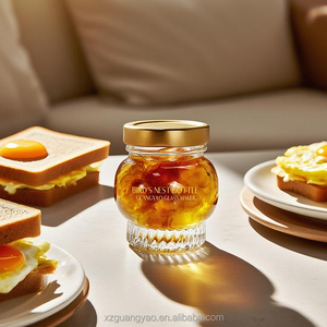 Gran oferta, tarro de Nido de Pájaro comestible, tarros de miel de cristal decorativos de 100ml, tarros de cristal de caviar para mermelada de miel, contenedor de vidrio para alimentos con tapas - Product Image 1