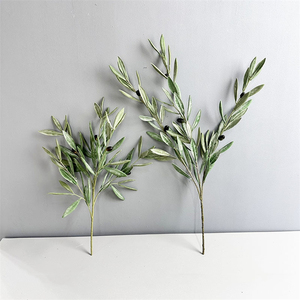 Nouvelle branche d'<span class=keywords><strong>olivier</strong></span> artificielle au toucher réel branche d'<span class=keywords><strong>olivier</strong></span> <span class=keywords><strong>en</strong></span> Latex givré branche de feuille d'<span class=keywords><strong>olivier</strong></span> petite <span class=keywords><strong>tige</strong></span> pour décor de chambre de restaurant d'hôtel vert - Product Image 3