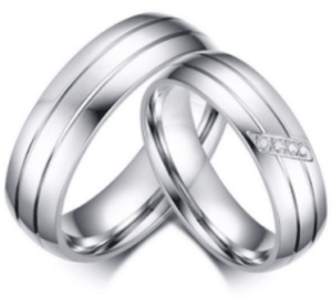 Style religieux personnalisé roi reine Valentine promesse amour Couple bague ensemble <span class=keywords><strong>taux</strong></span> de rachat élevés bijoux de mariage unique - Product Image 2
