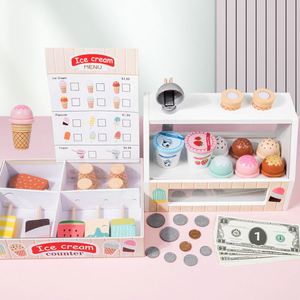 Jouet de cuisine en bois pour enfants, stand de crème glacée, jeu d'imitation, aliments jouets pour filles, cadeau idéal - Product Image 2