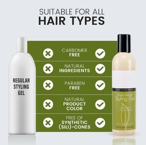 Gel per Capelli alla Lavanda con Olio Essenziale e Vitamina B5, a Base d'Acqua, Tenuta Flessibile per Capelli Ricci, Mossi e Crespi, Set per la Cura dei Capelli - Product Image 4