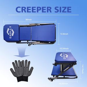 <span class=keywords><strong>Siège</strong></span> de voiture pliant roulant réglable de haute qualité avec <span class=keywords><strong>6</strong></span> roulettes pivotantes pour la réparation de pneus outil de véhicule de prix usine - Product Image 4