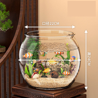 Réservoir de bol de tortue de poisson rond en plastique écologique accessoire d'aquarium de décoration de maison pour l'utilisation d'aquarium
