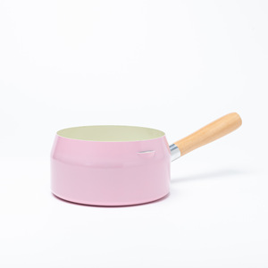 Milk Pot Nonstick Round Cookware For Baby Food Making With Wooden Handle 1.5L Capacity Hand Wash Only - Product Image 2
