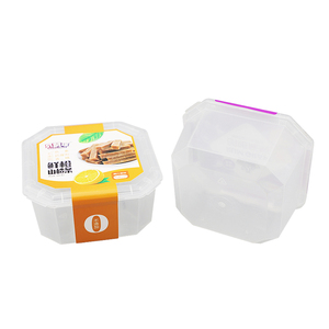 Injection customized 1L square iml container pp biscuit bucket plastic biscuit containers for cookie biscuit packaging