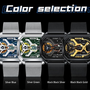 Montre pour homme en acier inoxydable, carrée, à mouvement automatique, avec miroir saphir, montres-bracelets pour homme - Product Image 5
