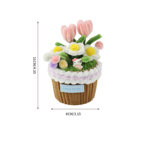 Kit de bricolage mini-jardin de bureau : Cultivez une collection charmante de cactus, tulipes et plus encore en fil de fer dans leurs petits pots.