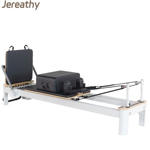 เครื่องรีฟอร์มเมอร์พิลาทิสแบบปรับได้ Jereathy สีขาว ขายดี โครงสร้างอะลูมิเนียม สำหรับการฝึกสมดุล - Product Image 1