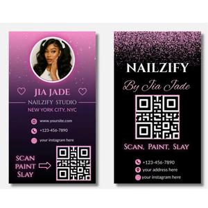 Cartes de visite pliables personnalisées imprimées, cartes de fidélité et de réduction pour kits de manucure DIY – Vente chaude - Product Image 2