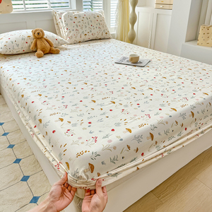 Giá Tốt Nhất Bông Tấm Ga Trải Giường Đặt Comforter Bộ Đồ Giường Bộ Sưu Tập Khăn Trải Giường 100% Bông Được Trang Bị Tấm - Product Image 1