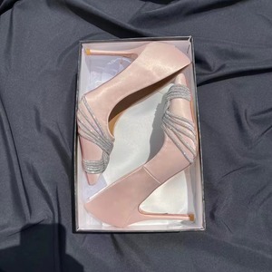 Zapatos de Tacón Alto de Satén para Novia, Diseño Elegante, 8.5cm, Punta en Pico, para Mujer, Verano, Varios Colores, OEM, Directo de Fábrica, Tallas Grandes - Product Image 4