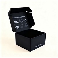 Boîte cadeau personnalisée pour casquette de baseball, boîte en papier pour chapeaux à fleurs, boîtes d'emballage d'expédition en carton recyclable