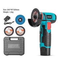 Mini-meuleuse d'angle de 3 pouces, moteur à balais, batterie au lithium rechargeable, polisseuse multifonctionnelle, coupeur pour bois, céramique, jade, verre