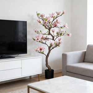 Árbol <span class=keywords><strong>de</strong></span> <span class=keywords><strong>Magnolia</strong></span> Artificial <span class=keywords><strong>de</strong></span> 0.7/0.9/1.2m, Planta Artificial para Interiores, Diseño <span class=keywords><strong>de</strong></span> Paisaje Suave, Bonsái - Product Image 5