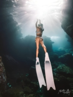 Sirip Selam Profesional Vdive Free Diving Universal Serat Karbon Sirip Putri Duyung Ramah Lingkungan Tahan Lama Kekakuan Sedang