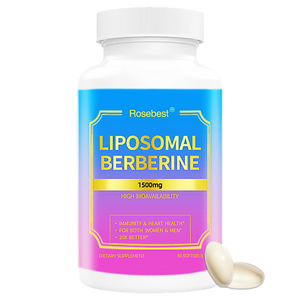 로즈베스트 OEM 자체 브랜드 천연 1500mg 유기농 리포좀 베르베린 HCL 소프트젤 캡슐 면역 건강 보조제 - Product Image 1