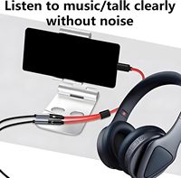 Typ-C zu Dual 3,5mm AUX-Kabel Kopfhörer-Mikrofon-Splitter Hi-Res DAC Audio-Adapter für PC-Gaming Tragbar