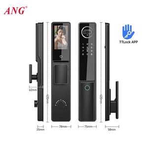ANG Ttlock telecamera Wifi Auto serratura porta digitale faccia vena di palma attivo citofono 6068 mortasa serratura porta - Product Image 1