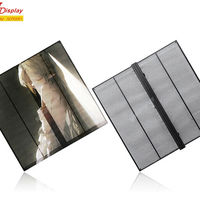 Écran LED transparent haute définition P3.91 P7.8 pour affichage vidéo publicitaire extérieur, écran LED transparent pour utilisation sur façade vitrée commerciale