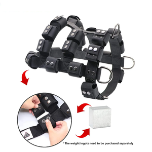 Ağırlıklı köpek yelek koşum kas dışarı kapı eğitimi güçlü köpekler için ağır <span class=keywords><strong>Metal</strong></span> blokları ile paslanmaz çelik tokaları - Product Image 5