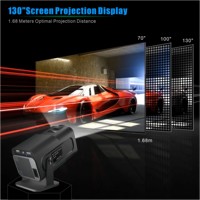 Projecteur YDH-HY320Mini Android 11 HD 4K 600 Lumens, puces H713, Smart Wifi 2.4G/5G, mise au point manuelle, projecteur portable 4K