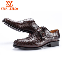 Chaussures Fait Main en Cuir de Peau d'Alligator, Chaussures d'Affaires de Luxe pour Hommes