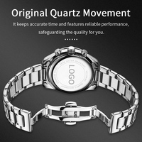 Montre-bracelet homme OEM 3618, vente en gros, 3 sous-cadrans, boîtier en acier inoxydable, entièrement noir, SKU Pilot Reloj Hombre, Trade Assurance, MOQ 100, multi-modèles