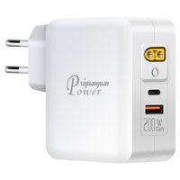 Cargador Portátil para Relojes Inteligentes con Enchufe Europeo, Múltiples Puertos Tipo-C/USB-A, XT60, PD3.0, PPS, QC2.0/3.0/4.0, SCP, 200W, Resistente al Fuego, OTP, para Uso Doméstico