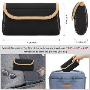 SMETA Usine Personnalisé Mini Néoprène Poche Cas pour Chargeur de Téléphone <span class=keywords><strong>Airpods</strong></span> Câbles Écouteurs <span class=keywords><strong>MagSafe</strong></span> Puissance Adaptateur Clés Porte-clés - Product Image 3